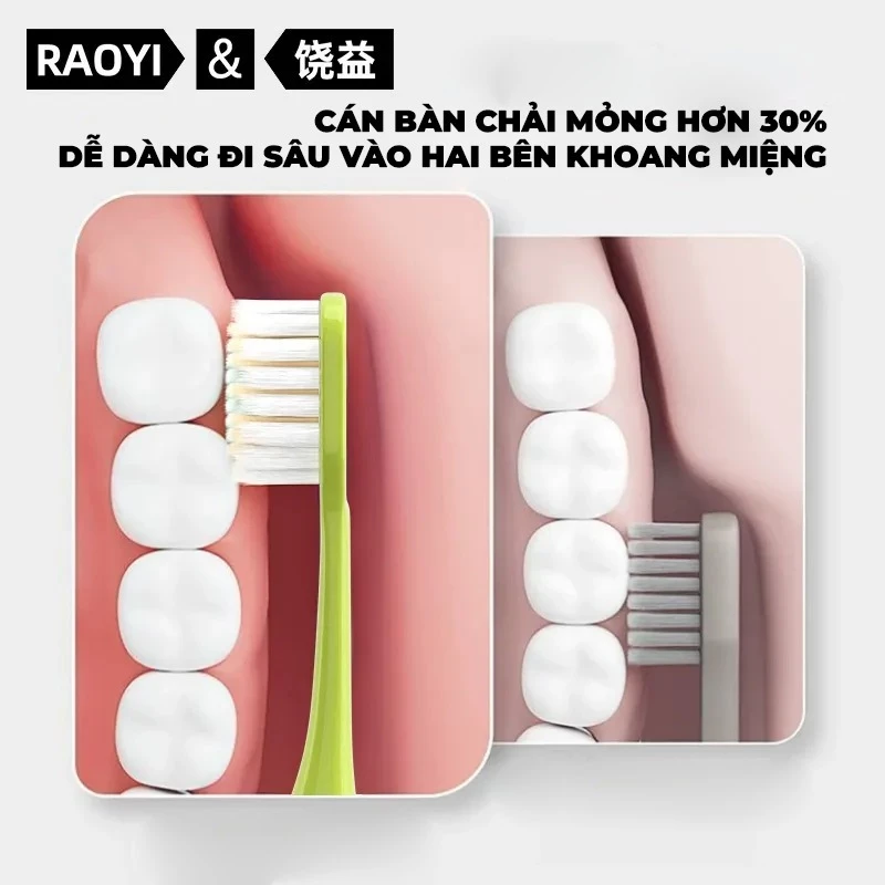 Bộ hai bàn chải Royalead màu hồng và màu xanh lá cây