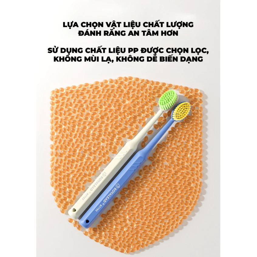 Bàn chải Royalead chuôi lỗ màu xanh da trời