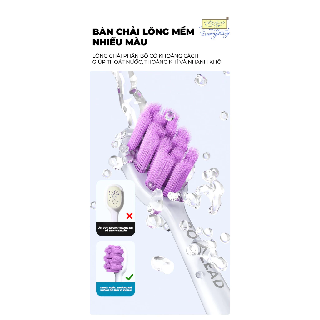 Bàn chải chuôi mặt cười Màu hồng đơn