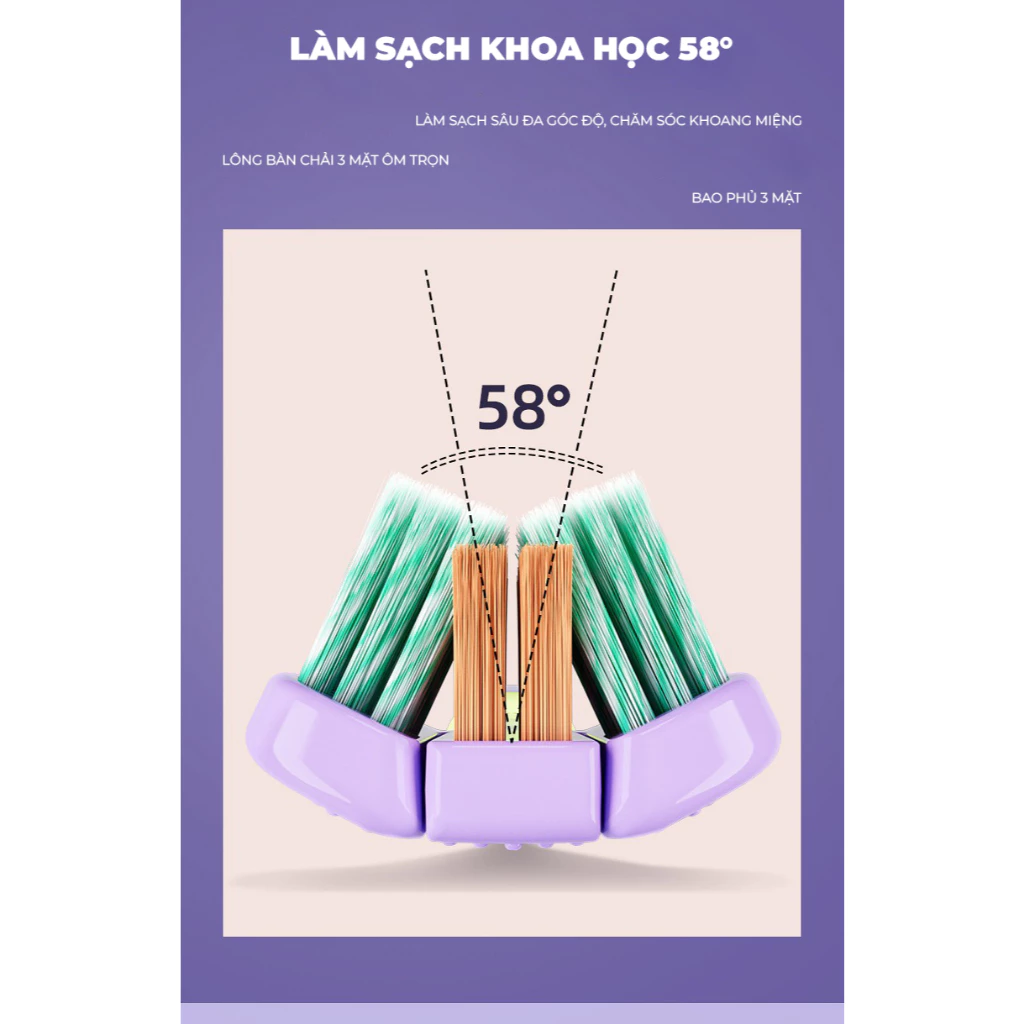 Bàn chải đầu tách 3 Trắng