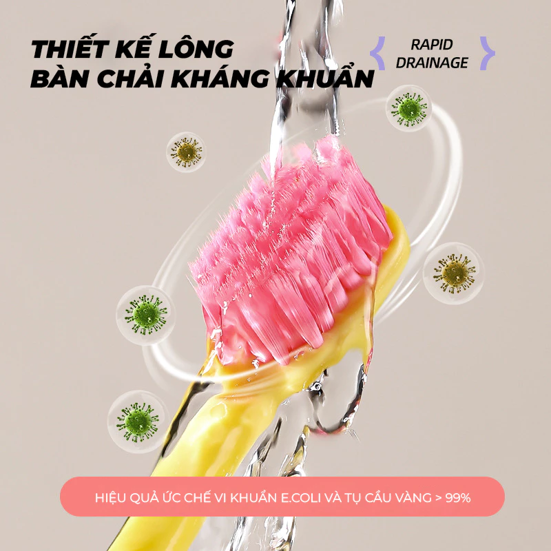 Bàn chải cậu bé mũm mĩm trưởng thành màu be