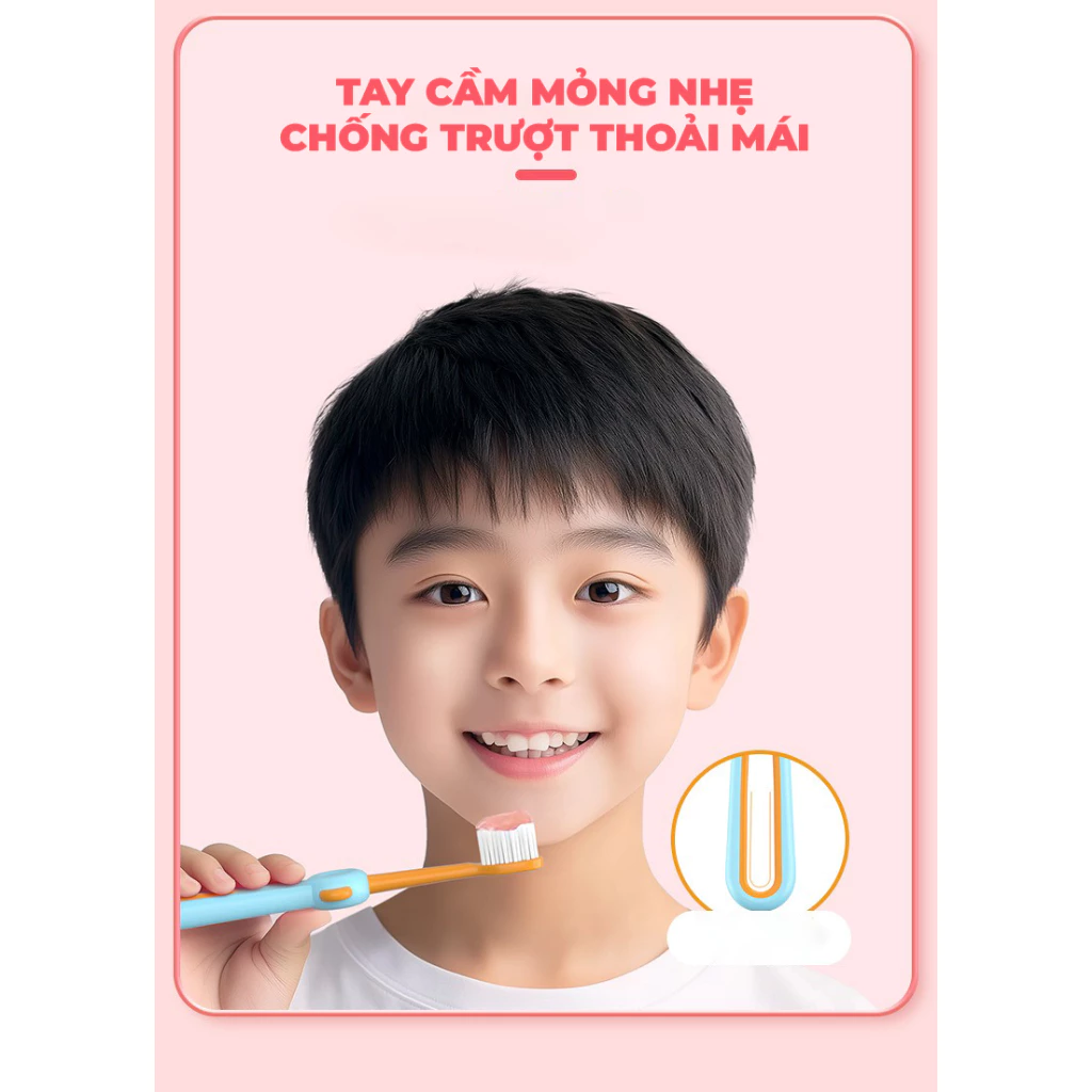 Bàn chải Y.Duck hình gấu Màu vàng dành cho trẻ lớn hơn từ 6-12 tuổi.
