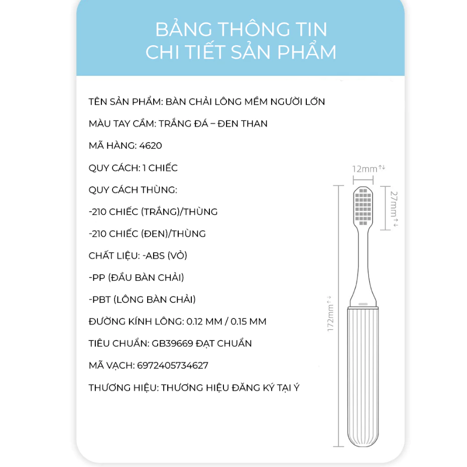 Bàn chải đánh răng gấp gọn - Đen