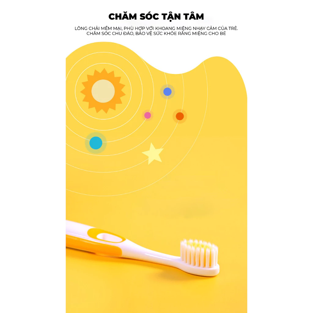 Hộp 8 bàn chải trẻ em màu sắc
