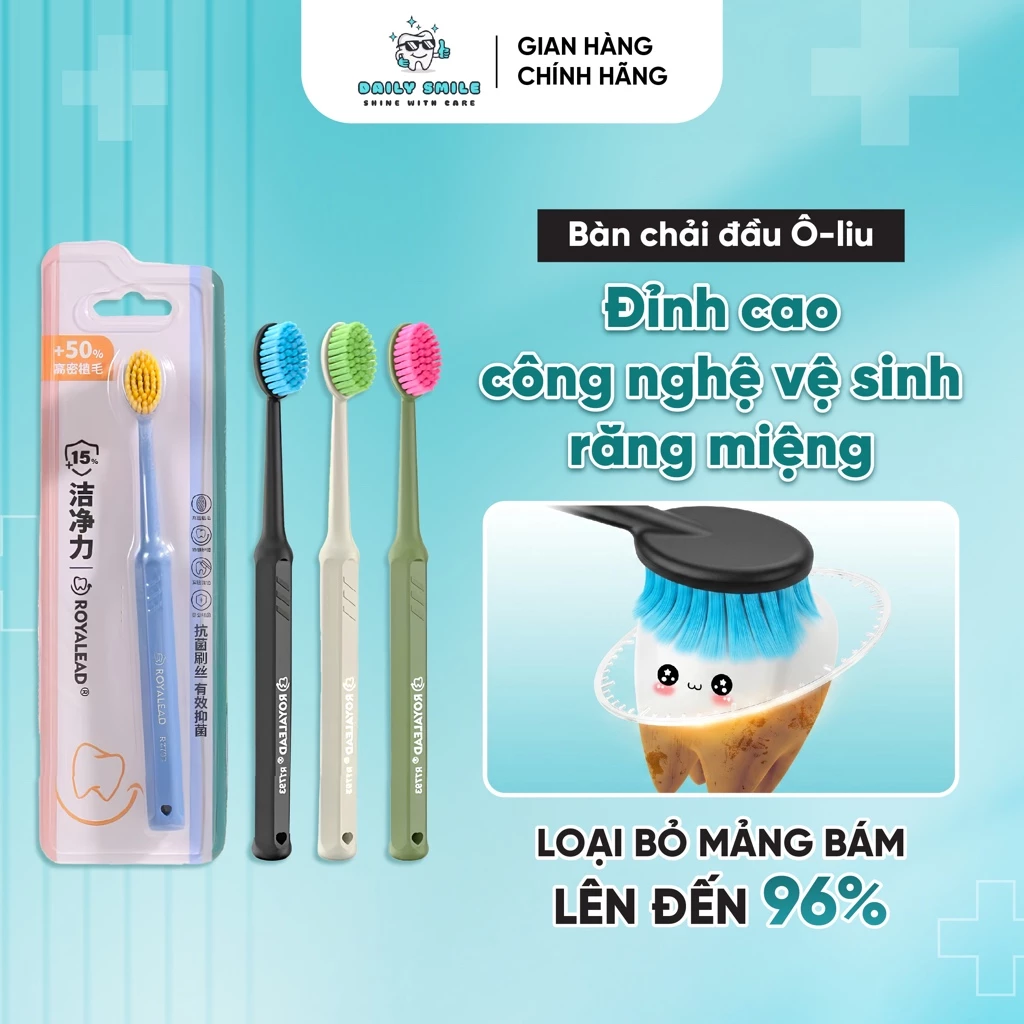 Bàn chải Royalead chuôi lỗ màu Be