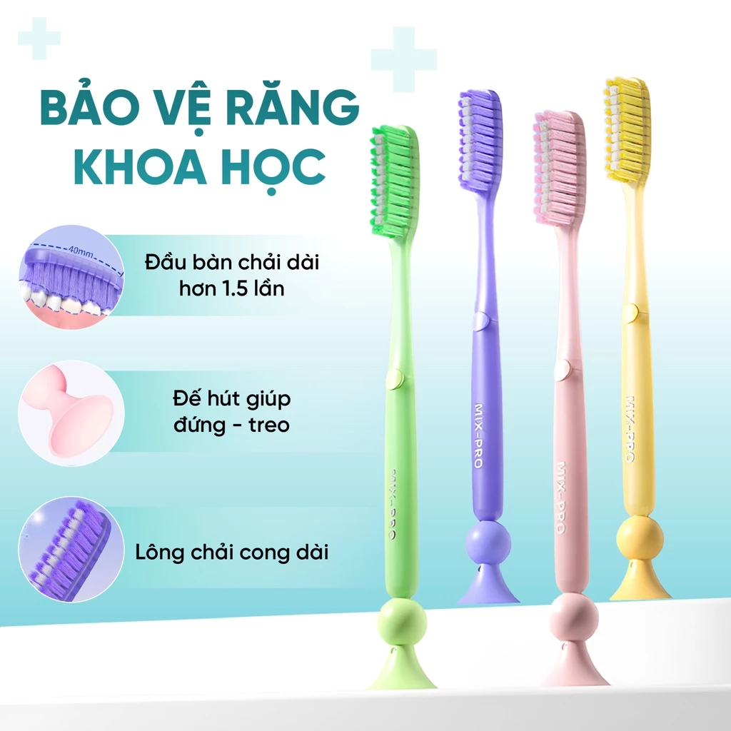 Bàn chải có giác hút màu tím