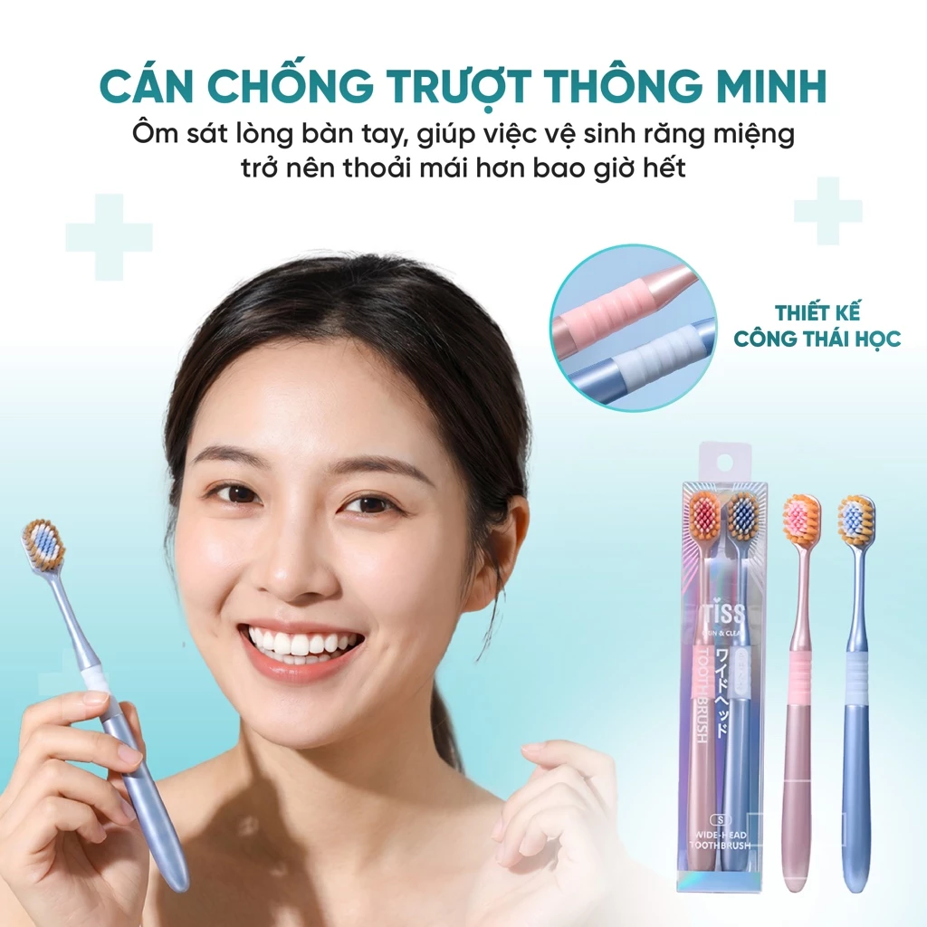 Bàn chải Tiss tay cầm mờ Màu hỗn hợp