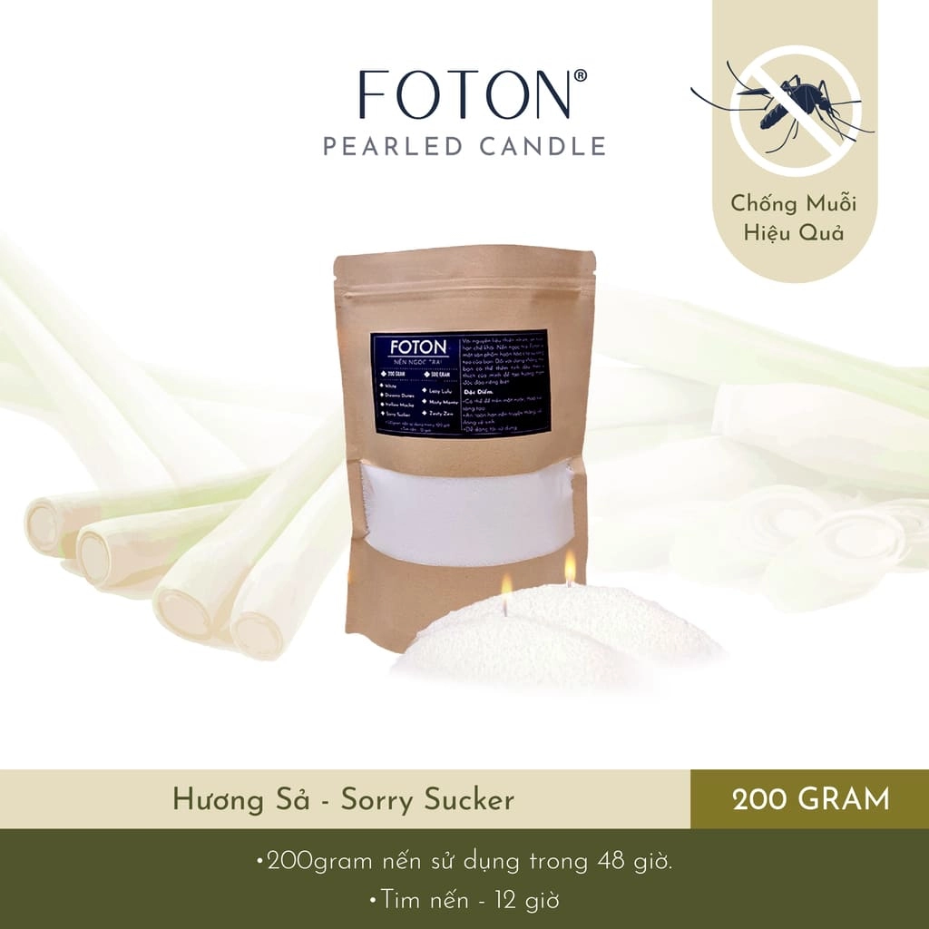 Nến ngọc trai hương sả Sorry Sucker Foton