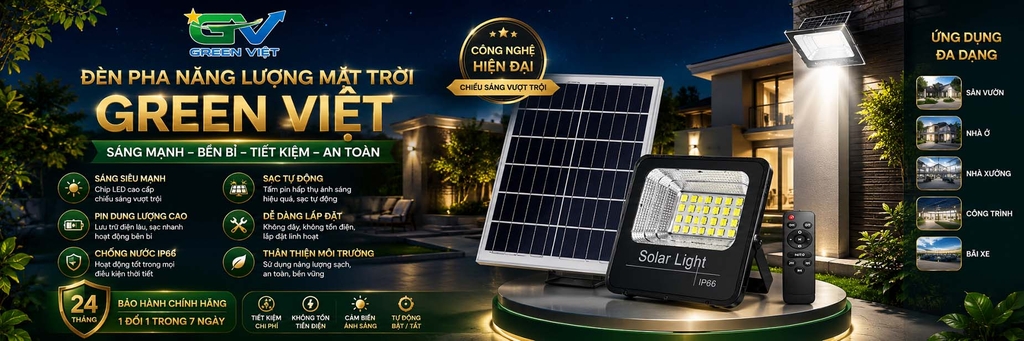 Đèn Pha Năng Lượng Mặt Trời