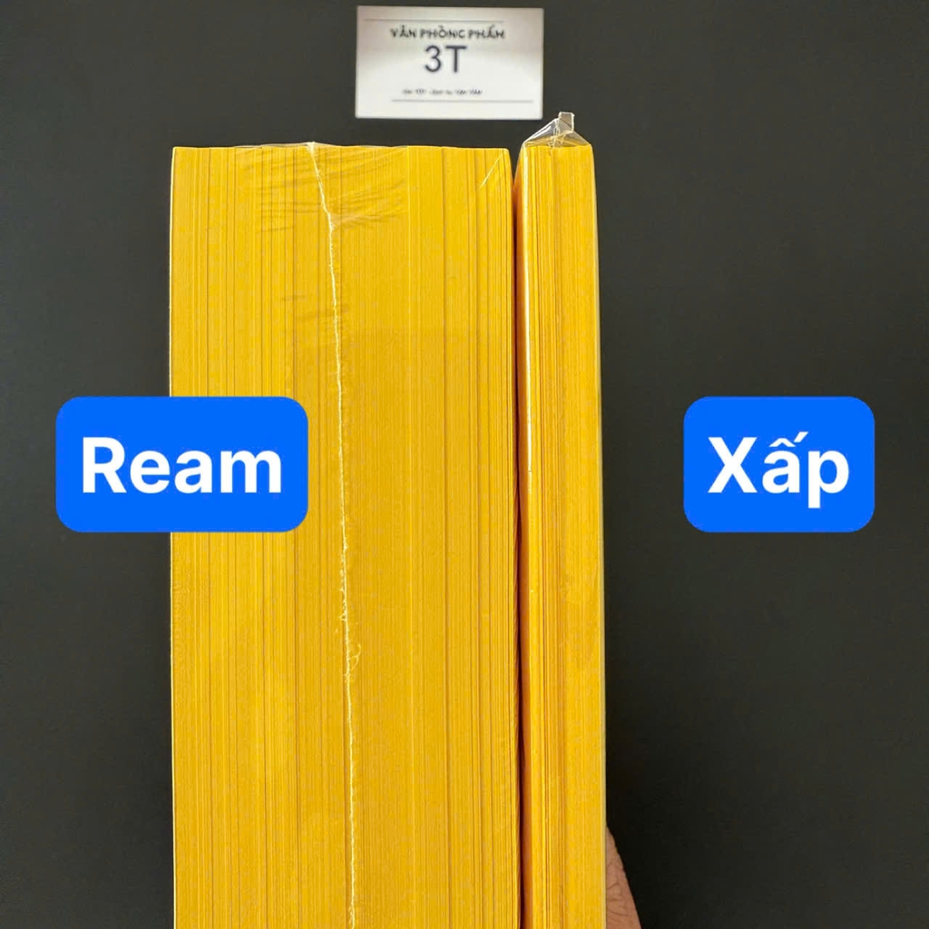 Giấy A4 80GSM (giấy mềm) SUMMER màu VÀNG CHANH