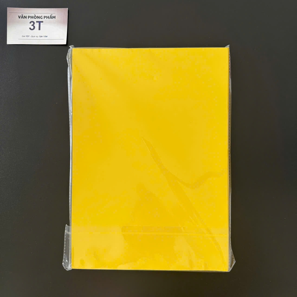 Giấy bìa A4 160GSM (giấy cứng) VI.COLOR màu VÀNG CHANH