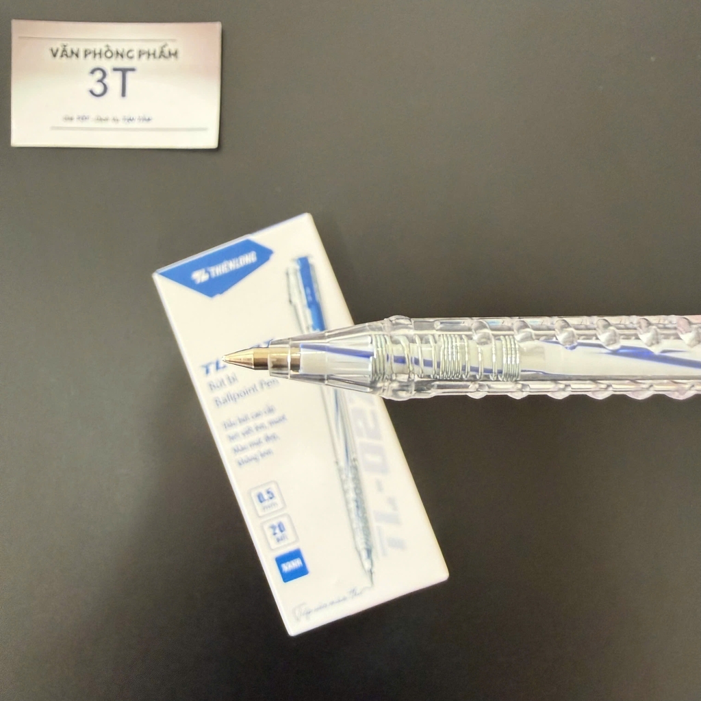 Bút bi chính hãng Thiên Long TL-027 0.5mm Mực Xanh