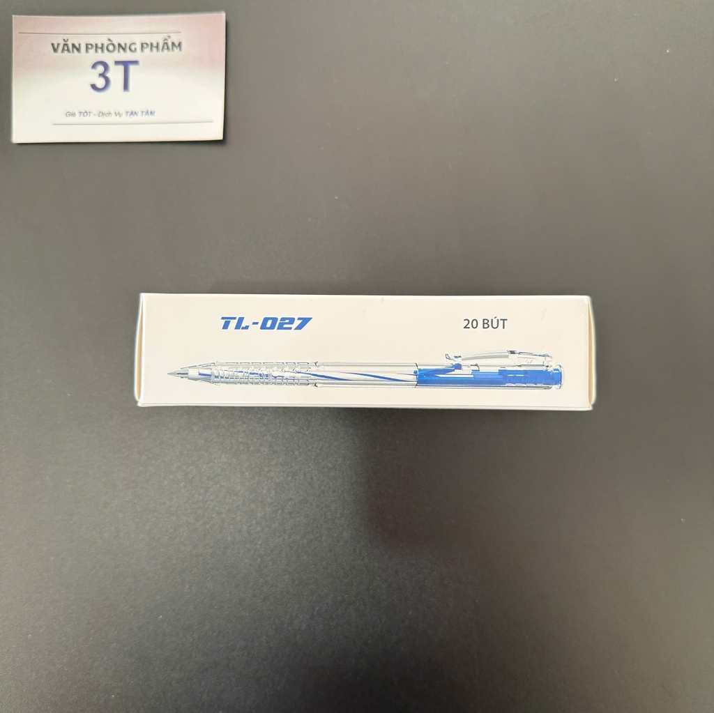 Bút bi chính hãng Thiên Long TL-027 0.5mm Mực Xanh