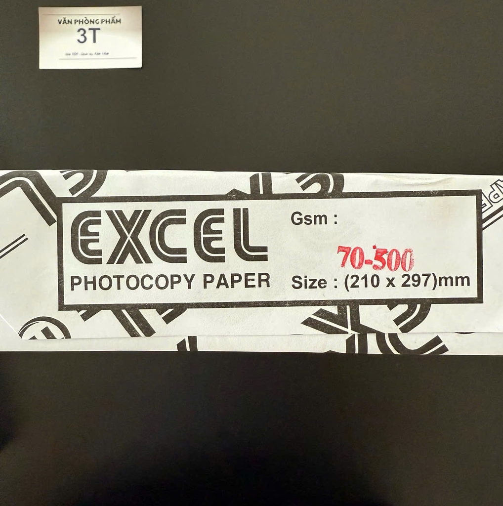 Giấy A4 trắng Excel 70GSM 500 tờ (Ream nặng hơn 2,2kg)