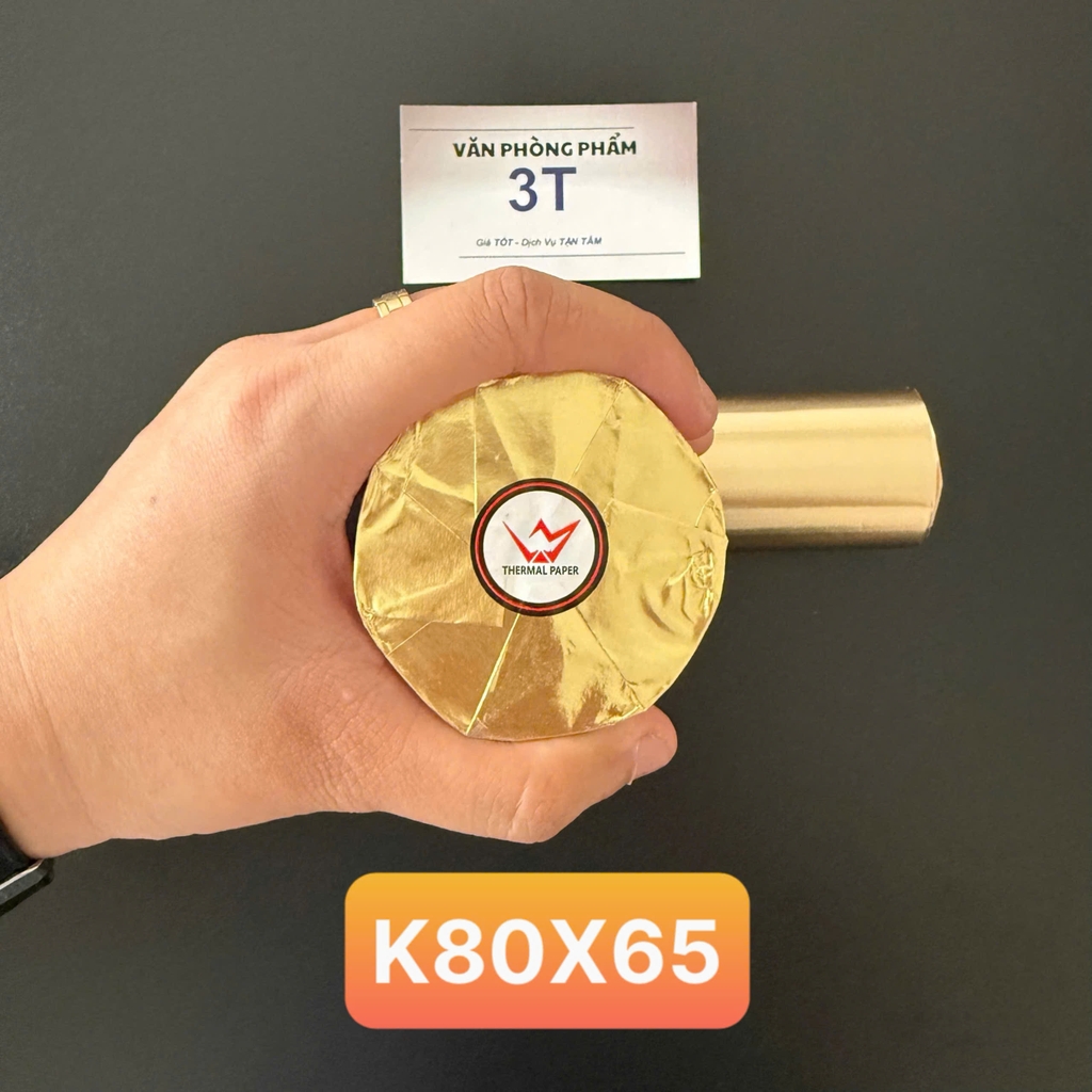 Giấy in nhiệt Limi K80 lõi nhỏ 19mm chuẩn kích thước (Dùng cho máy in nhiệt Thu Ngân)