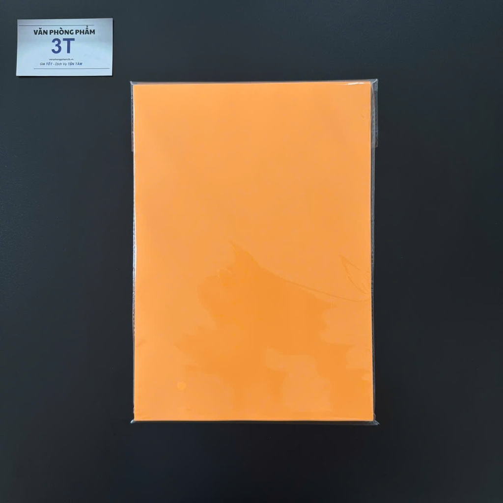 Giấy A4 75GSM (giấy mềm) PGrand màu DẠ QUANG Vàng Hồng Xanh Lá Cam
