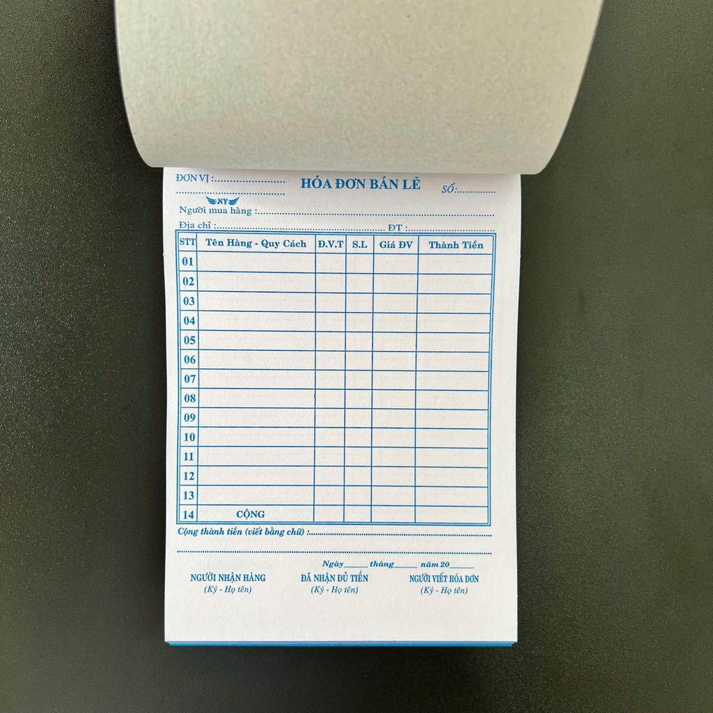 Hoá đơn tay 2 liên ( Bộ 100 tờ)