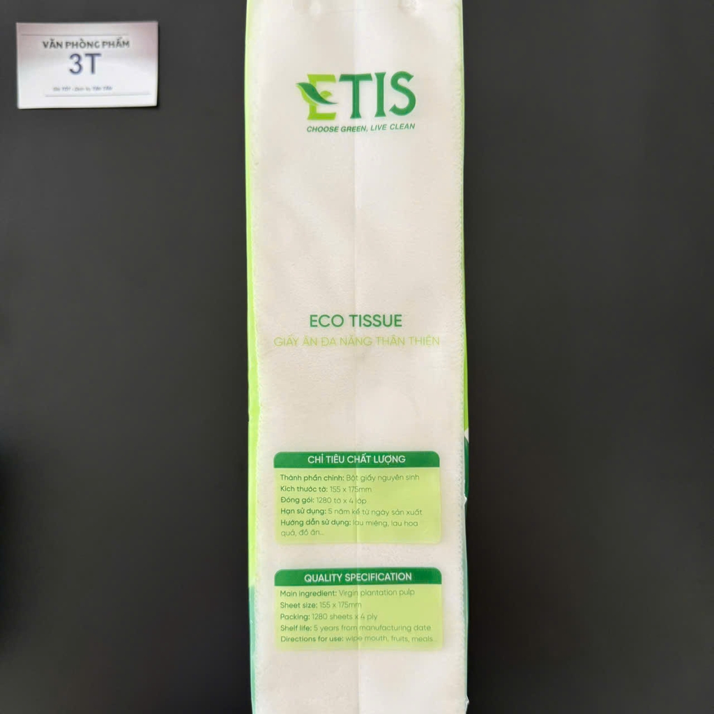 Khăn giấy rút cao cấp treo tường ETIS (mua 3 bịch tặng 1 móc treo)