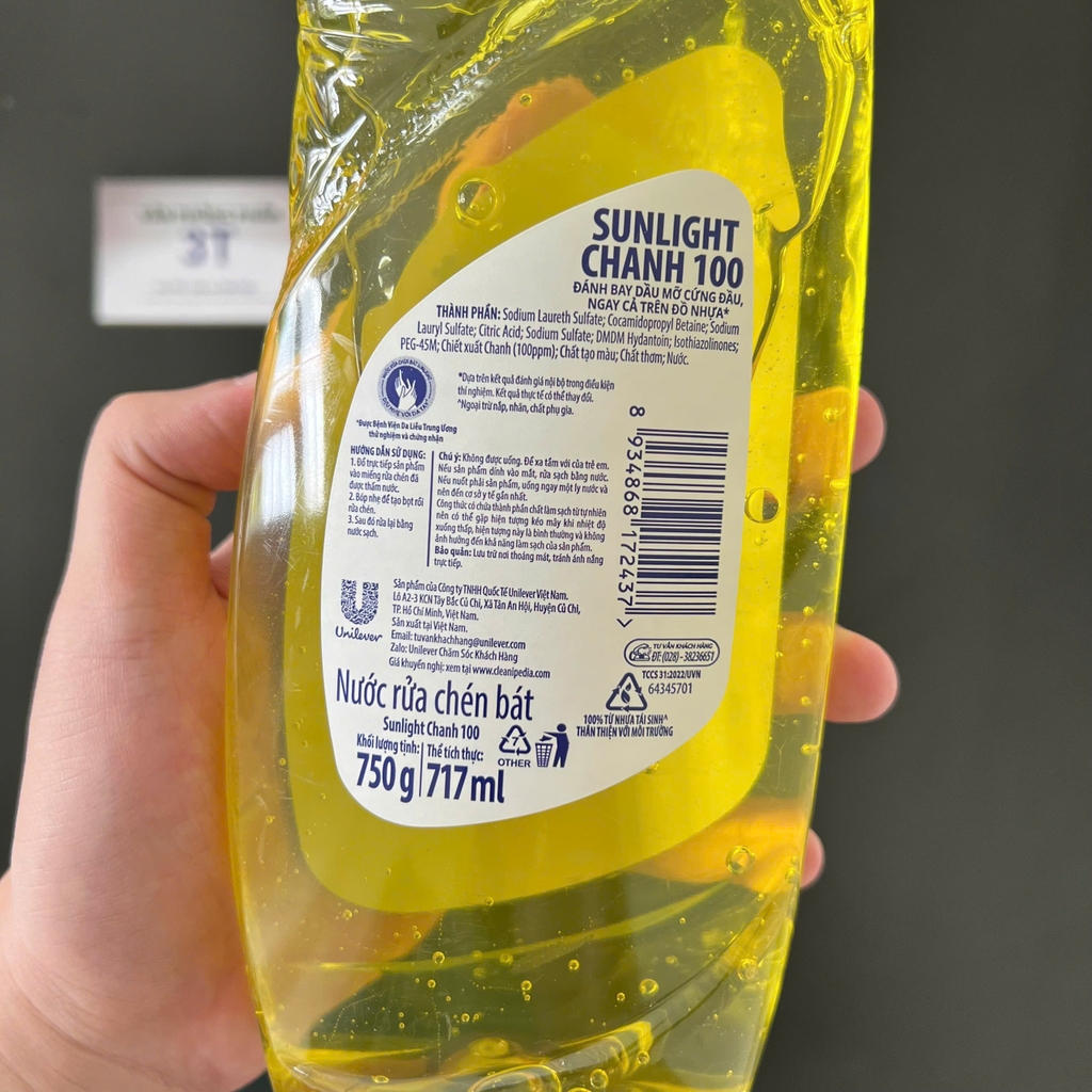 Nước rửa chén Sunlight chanh