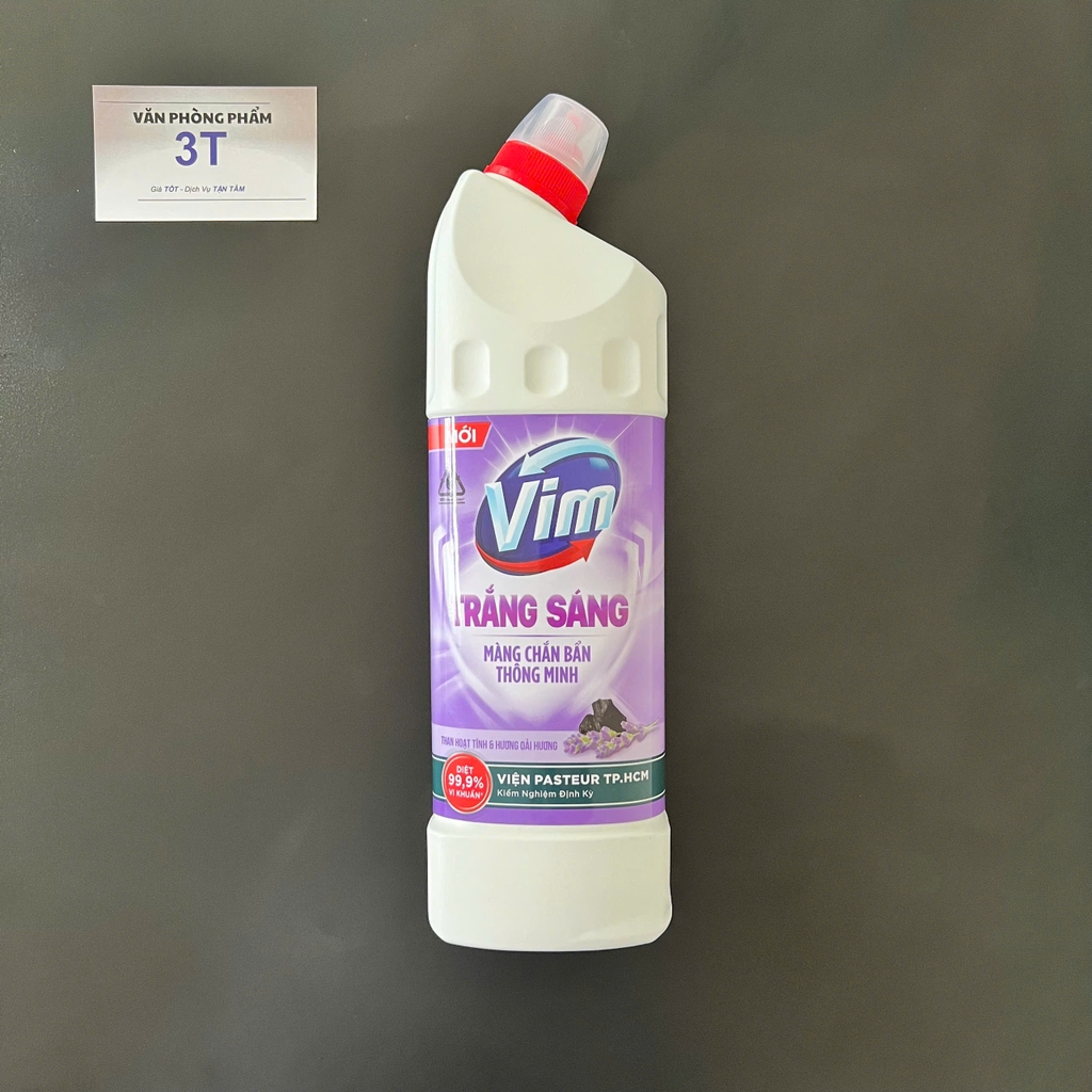 Nước tẩy nhà vệ sinh Vim trắng diệt khuẩn 870ml