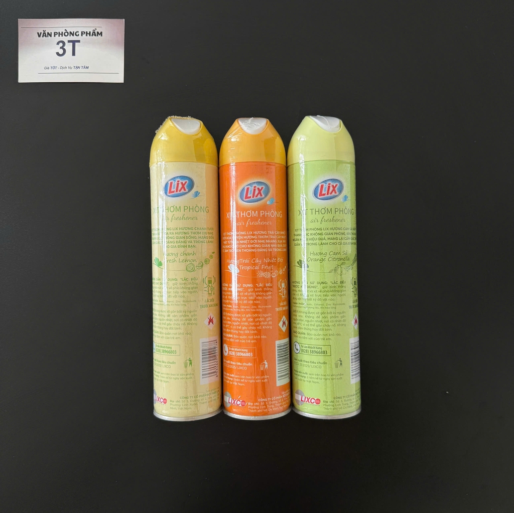Xịt Phòng Lix 280ml Khử Mùi Nhanh 6in1