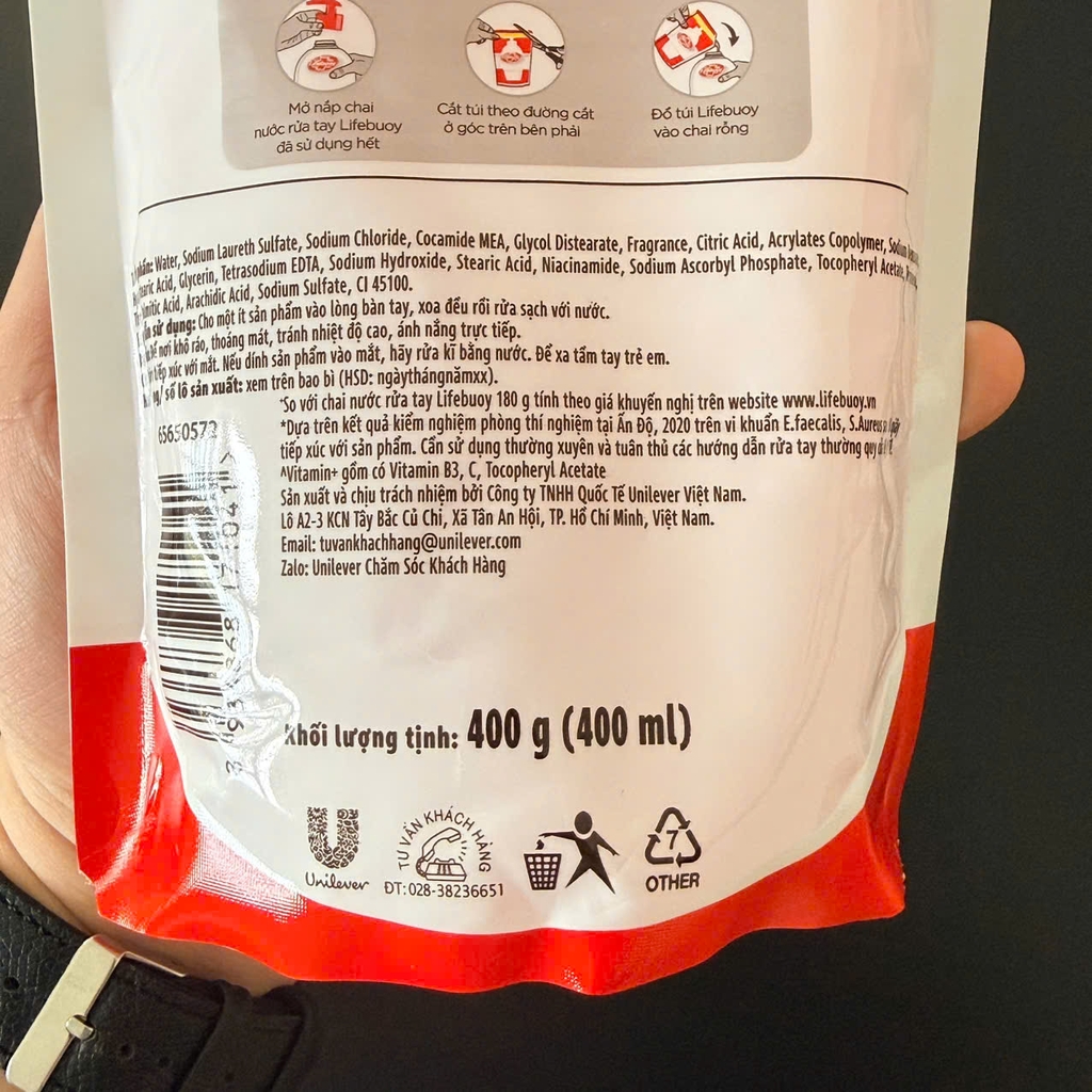Nước rửa tay Lifebouy 400ml