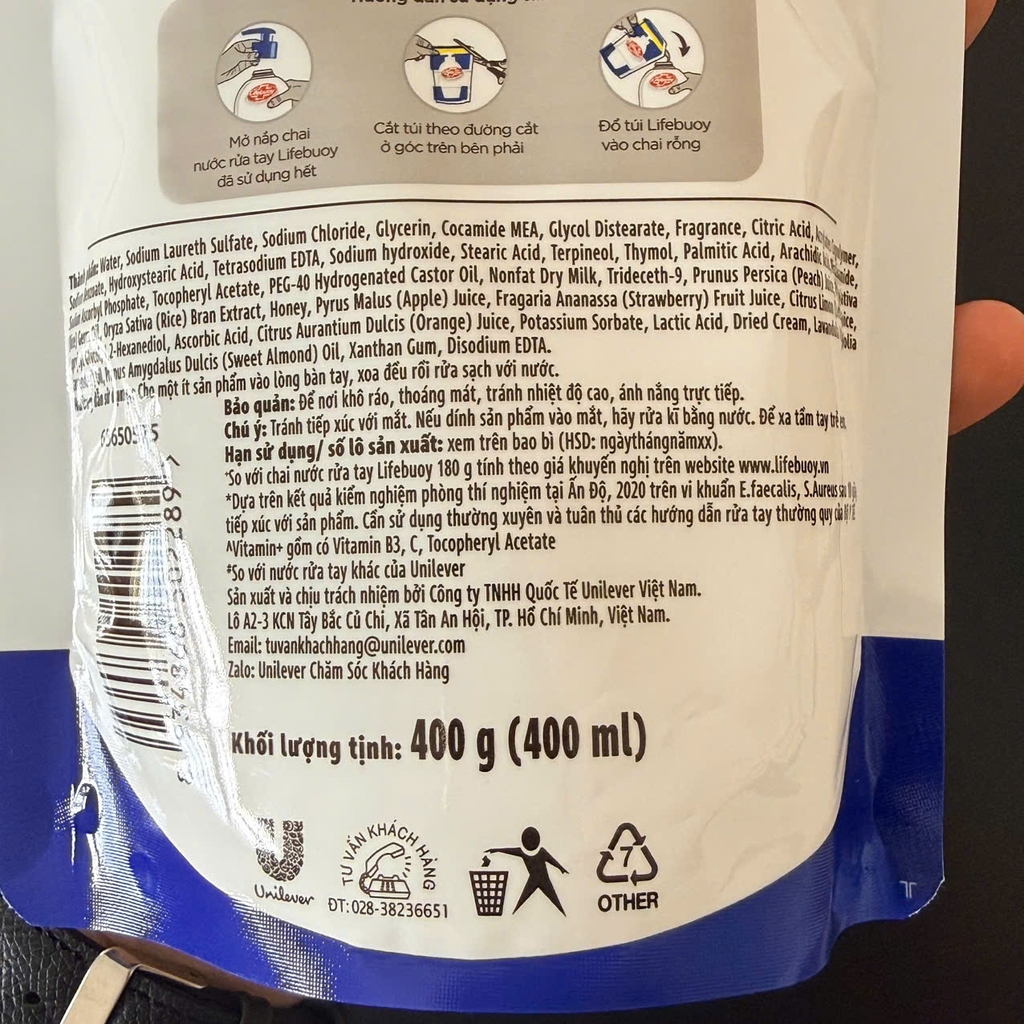 Nước rửa tay Lifebouy 400ml