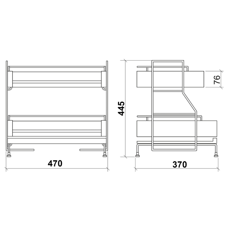 Giá bát đĩa để bàn Eurogold EU04500 - 50cm - ảnh 3