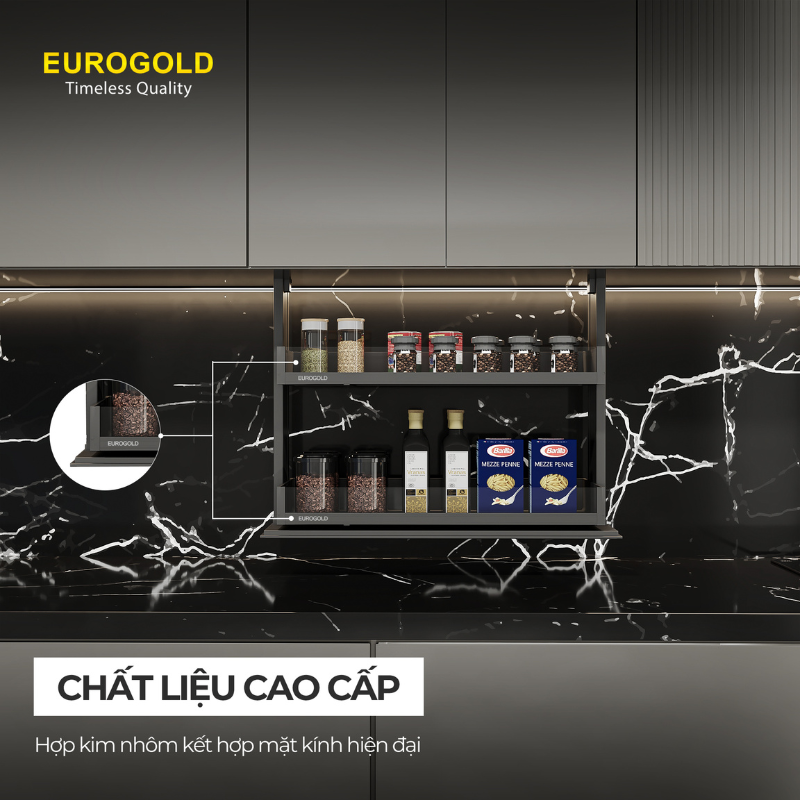 Giá gia vị nâng hạ điện Eurogold EMV2060 - 60cm - ảnh 2