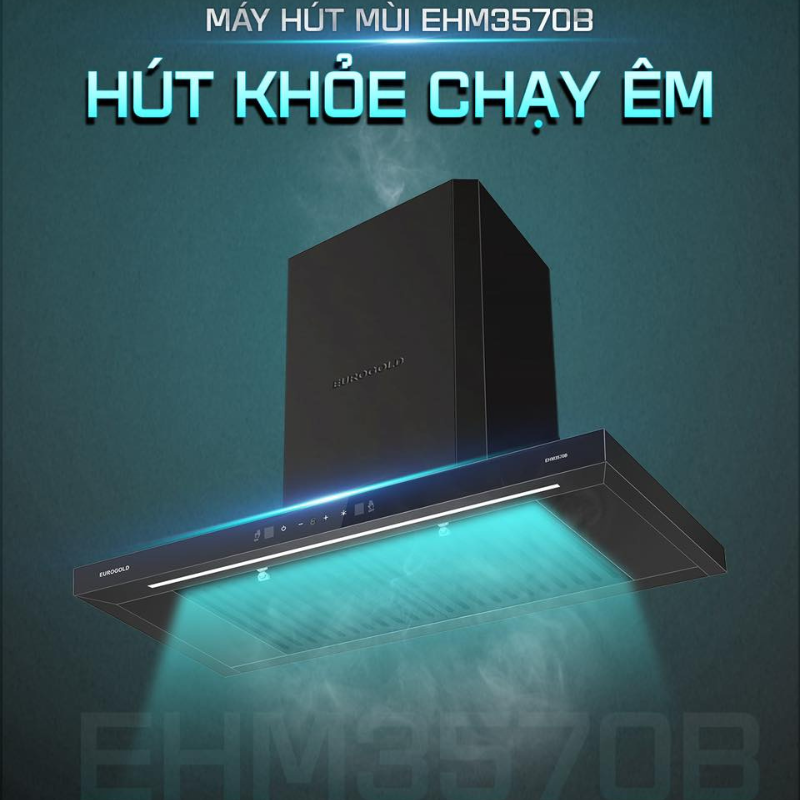 Máy hút mùi chữ T Eurogold EUH03570WB - màu đen, 70cm