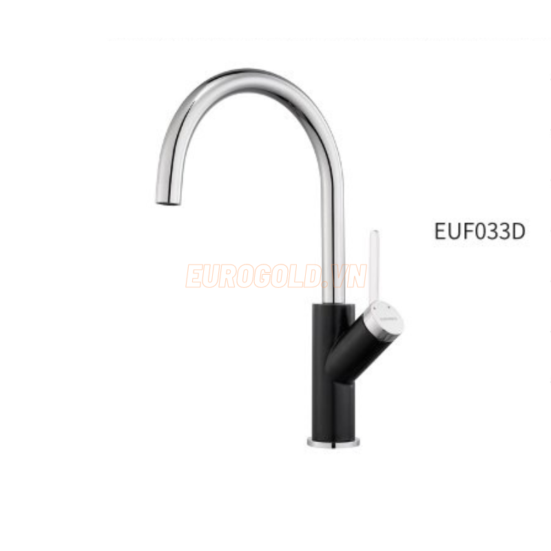 Vòi rửa bát Eurogold EUF033D - inox SUS304, bóng gương