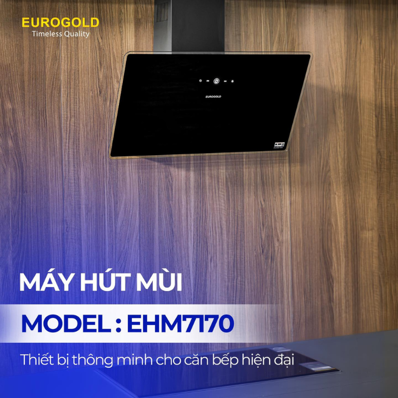 Máy hút mùi kính vát Eurogold EUH0770V - màu đen, 70cm - ảnh 4