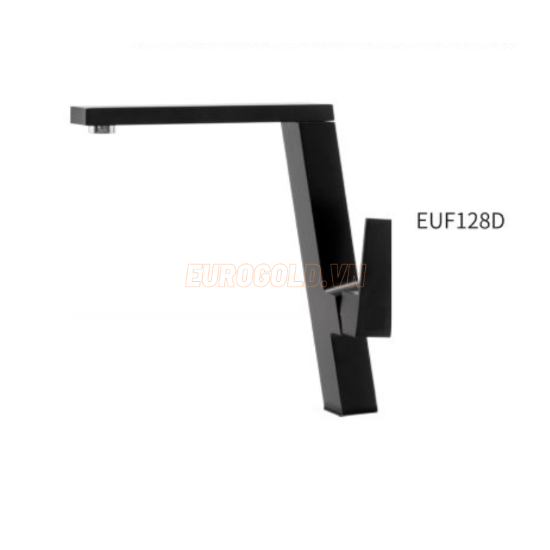 Vòi rửa bát Eurogold EUF128D - màu đen, inox SUS304, phủ nano đen