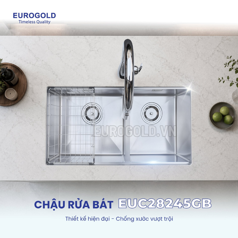 Chậu rửa bát Eurogold EUC28245GB - 820x450x230mm