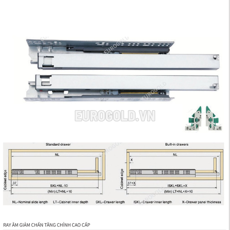 Ray âm 3D Eurogold SA5003D - dài 500mm
