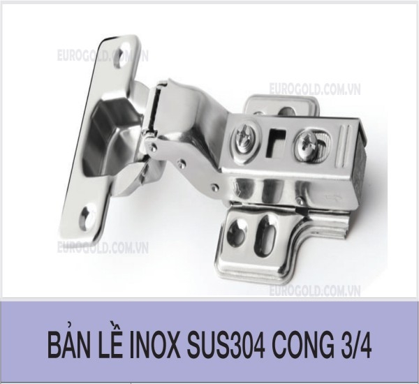 Bản lề inox SUS304 cong 3/4 Eurogold EWP103