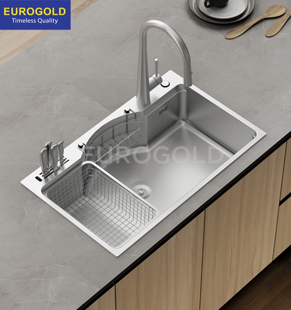 Chậu rửa bát Eurogold EUD37848GA - 780x480x230mm