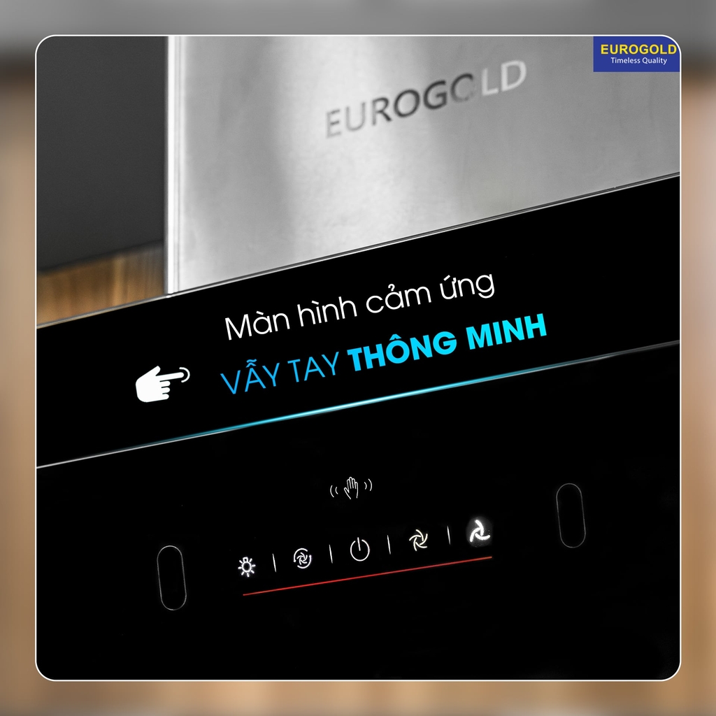 Máy hút mùi kính vát Eurogold EUH2870VM - màu đen, 70cm - ảnh 2