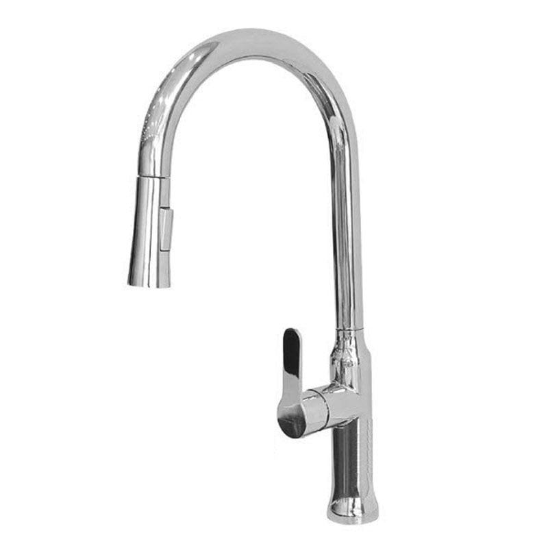 Vòi rửa bát Eurogold EUF117BR - inox SUS304, bóng gương, dây rút