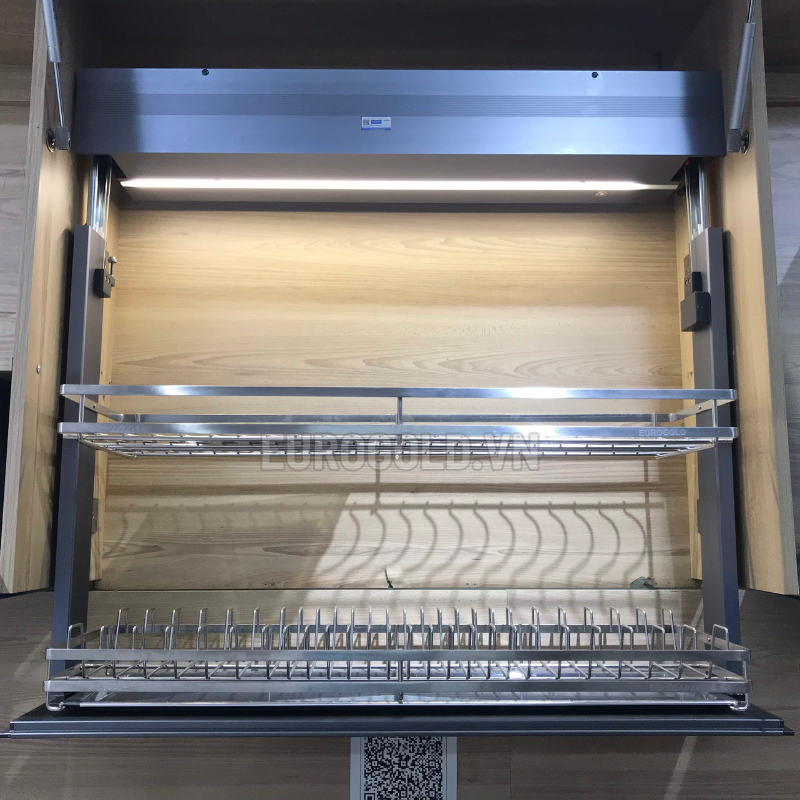 Giá bát đĩa nâng hạ điện Eurogold EMP900 - Inox SUS304, 90cm