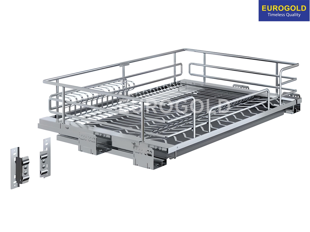 Giá bát đĩa nan Oval đa năng âm tủ Eurogold EPO7360VX - tủ 60cm - ảnh 2