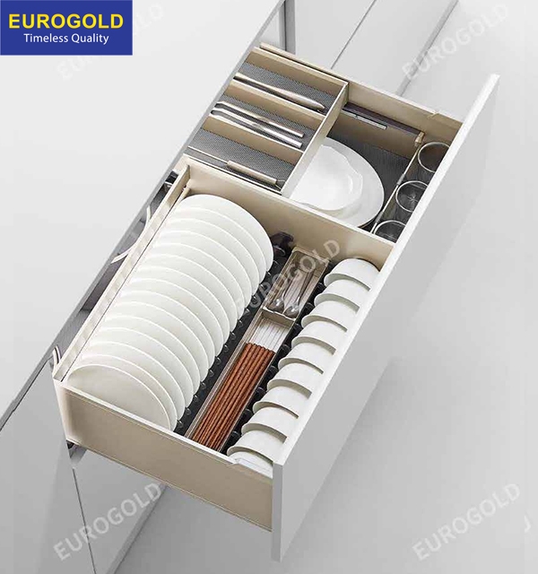 Giá bát đĩa hộp nhôm Anode cao cấp Eurogold EMG7570 - tủ 70cm - ảnh 2