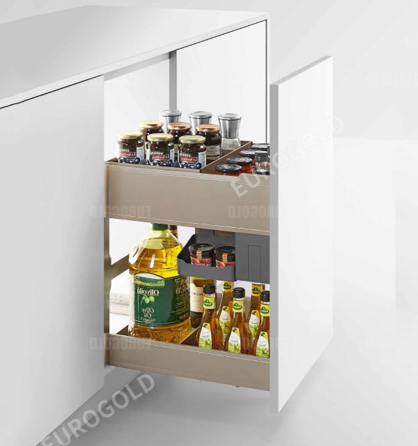 Giá gia vị chai lọ nhôm Anode cao cấp Eurogold EMG5535 - tủ 35cm - ảnh 2