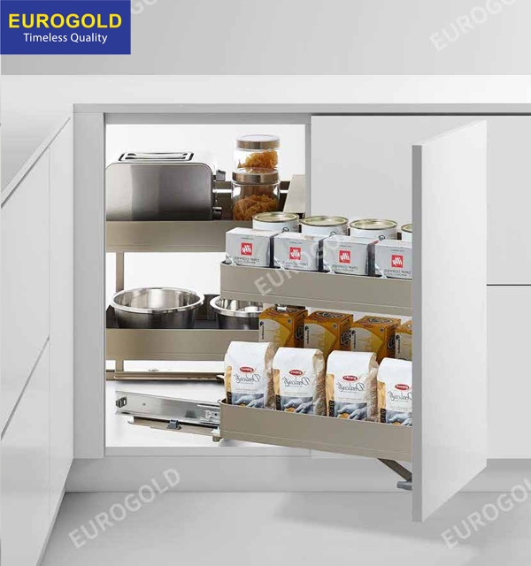 Giá liên hoàn nhôm Anode cao cấp Eurogold EMG101L/EMG102R - tủ 900-1000mm - ảnh 2