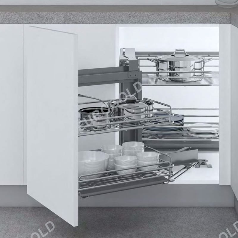 Giá góc liên hoàn Eurogold EPV101 - Inox SUS304, nan Oval, 90cm, trái