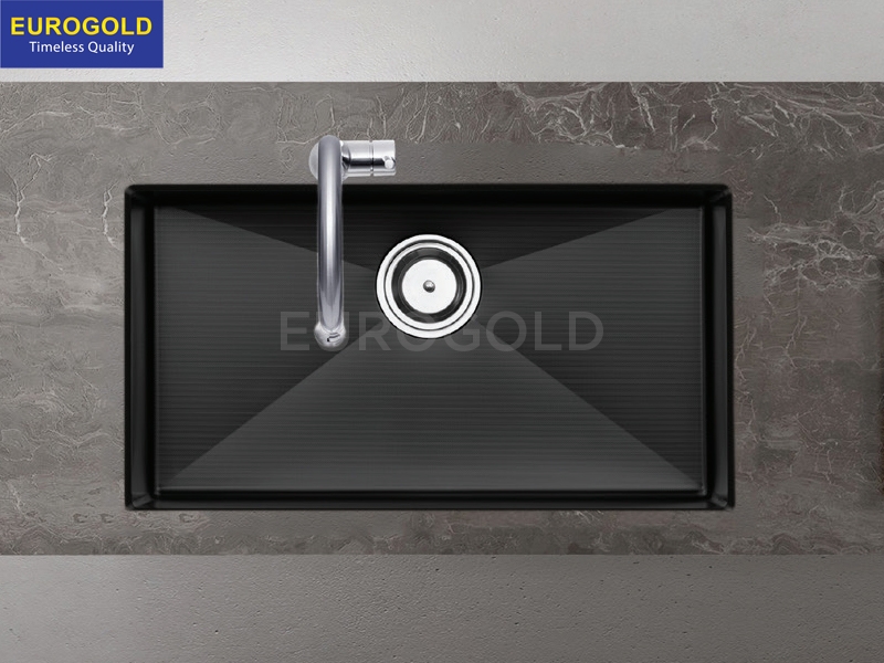 Chậu rửa bát chống xước Eurogold EUC18045LD - 800x455x230mm - ảnh 2