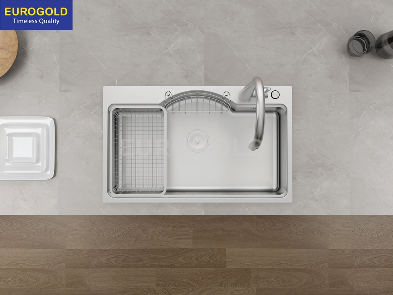 Chậu rửa bát Eurogold EUD27848GA - 780x480x230mm - ảnh 2