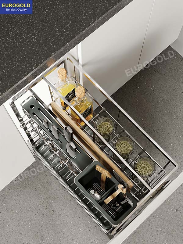 Giá dao thớt nan dẹt inox mờ Eurogold EPD5640VX - tủ 40cm - ảnh 3