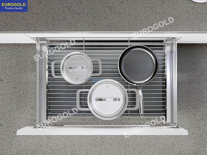 Giá xoong nồi nan dẹt inox mờ cao cấp Eurogold EPD6280VX - tủ 80cm - ảnh 4