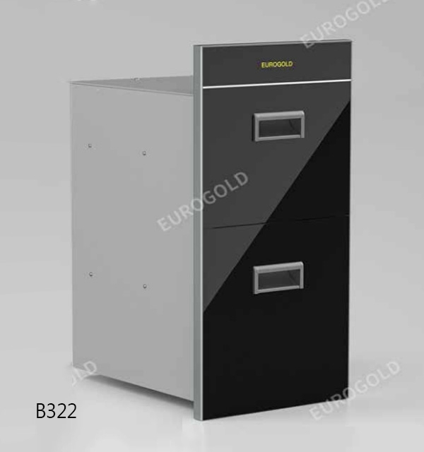 Thùng gạo gương 2 tầng Eurogold GB322S - tủ 30cm, màu bạc